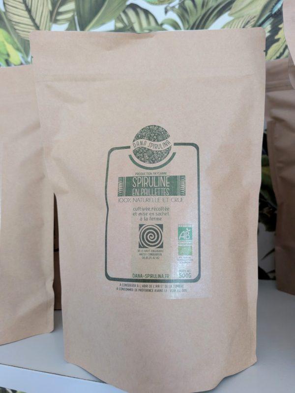 Spiruline 500 grammes paillettes