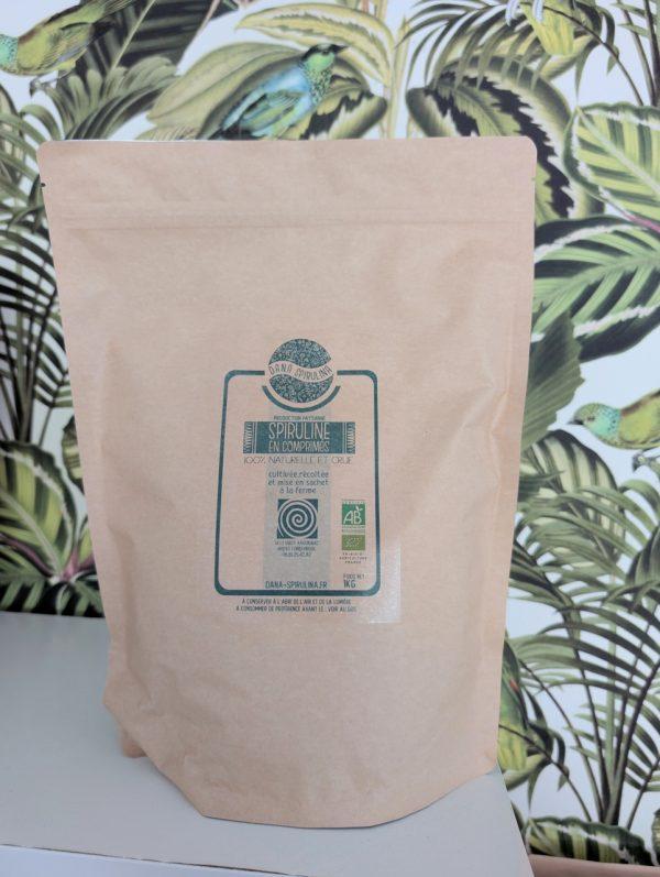 Sachet d'un kilo de spiruline en comprimés